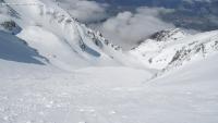 Avalanche Belledonne, secteur Grande Lance de Domène, Sablier au glacier de la Sitre, sous les lances de domaine. Par Freydière - Photo 4 - © Emmanuel Rudelle
